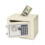 Flexzion Electronic Depository Safe Box with Drop Slot Posting Opening - Digital Keypad Combination Lock Security Cabinet for Home Office Money Documents Gun Cash Deposit Hotel (12"x8"x8") White