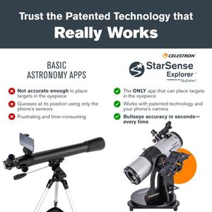 Celestron StarSense 114mm Dobsonian Telescope – Easy Setup, High Power