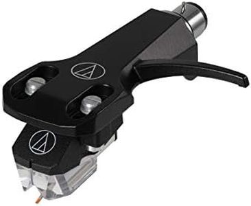 Audio Technica AT-XP7/H Headshell/Elliptical Bonded Stylus DJ Turntable Cartridge Combo Kit 1/2" Mount includes Mounting Hardware (Black/Clear)