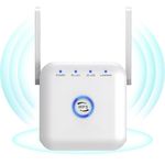 2024 Newest WiFi Booster, WiFi Extender, WiFi Repeater, Covers Up to 9800 Sq.ft and 45 Devices, Internet Booster - with Ethernet Port, Quick Setup, Home Wireless Signal Booster（white）