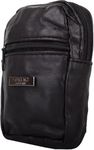 Cigarette/Lighter Purse Real Soft Leather 2 Compartments - Black