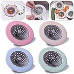 Xinlie Drain Stopper Strainer Drain Strainer Drain Plug Strainer Basket Bathroom Drain Strainer Kitchen Sink Strainer Drain Strainer Kitchen Sink Stopper Strainer Drain Strainer Kitchen (4 Pieces)