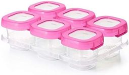 OXO Tot 2 ounce Baby Blocks Food Storage Containers, Pink