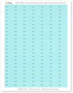 Date Stickies by InchBug - 5 Pack (Summer Blue)