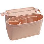 Soyizom Felt Bag organizer Insert Bag in Bag for Tote Bag With 2 packs Fit in the Neonoe and other Bucket Bags-pink