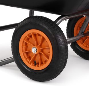 VonHaus 78L Wheelbarrow – Heavy Duty Garden Cart, 2-Wheel, Steel Frame