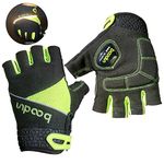 Cycling Short Gloves Pro Half Finger Bike MTB Gloves Summer Cycling Gloves for Women/Men - Green - XL