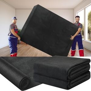 Fanfanwin 2 Pcs 80" X 144" Extra Large Moving Blankets Heavy Duty Packing Blankets Textile Shipping Furniture Pads furniture covers essentials for Protecting Wrapping Moving Supplies, Black