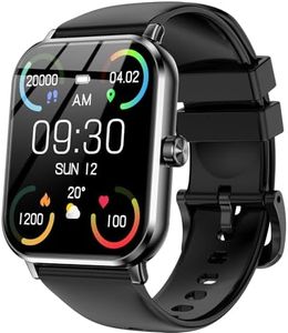 Jacoosa Smart Watch for Men Women, 1.83" HD Touchsreen, Bluetooth Calling, 5 ATM Water-Resistance, 130+ Sports Modes, Health, Fitness & Sleep Tracker, Timer, Fitness Watch for Android/iOS (Black)