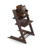 Tripp Trapp High Chair from Stokke, Walnut - Adjustable, Convertible Chair for Children & Adults - Includes Baby Set with Removable Harness for Ages 6-36 Months - Ergonomic & Classic Design