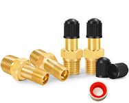 GODESON 1/8" NPT Tank Valve, 4 Pieces Anti-Corrosion Brass Schrader Valve with 1/8" Male NPT,Using with Air Compressor Tanks(4 Packs)