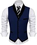 COOFANDY Men's Suit Vest Slim Fit Formal Business Dress Vest Casual Wedding Waistcoat