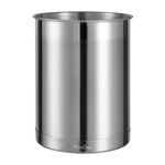 KSENDALO Kitchen Utensil Holder Countertop, Stainless Steel Utensil Holder for Counter with Weighted Base for Silverware Utensil Storage, 6.6inch Height 5inch Wide Utensil Crocks, Silver