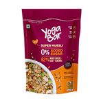 Yogabar Super Muesli, No Added or Hidden Sugar, Breakfast Muesli with Probiotics & Prebiotics, 82% Almonds + Whole Grains + Chia Seeds + Flax Seeds, 400g