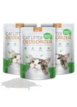 Cat Litter Deodoriser, PalNests AOP Natural Cat Litter Freshener Granules, Pet Friendly Litter Pet Odor Eliminator, Unscented Odour Neutralizer, Effective Odour Control for Cat Litter Tray, Pack of 3