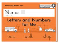 Learning Without Tears - Letters and Numbers for Me Student Workbook, Current Edition - Handwriting Without Tears Series - Kindergarten Writing Book - Capital Letters, Numbers - For School or Home Use