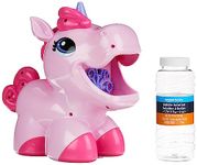 Amazon Basics Kids Outdoor Automatic Unicorn Bubble Blowing Machine with Bubble Solution