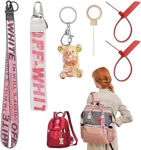 maxin Classic Keychain Wristband Keychain Lanyard Accessories, Car Keychain, Backpack Decorative Pendant, Mobile Phone Lanyard, Pink, badge lanyards