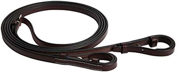 Huntley Equestrian Pelham Flat Curb English Bridle Rein 1/2" Width (Full)