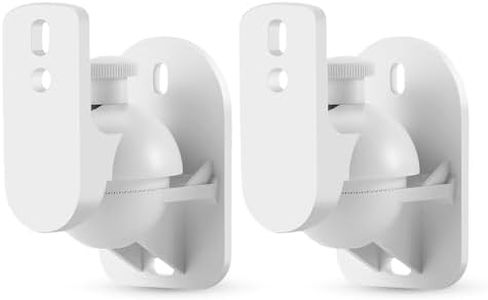 TNP - Soporte Universal para Altavoz satélite de Montaje en Pared, Abrazadera de Montaje en Techo con rotación Ajustable y ángulo de inclinación para Sistema de Sonido Envolvente, Altavoces satélite,