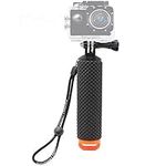 Homeet Handle Floating Hand Grip for Sportcamera, Underwater Sportcamera Hand Stick Monopod Pole Compatible with DJI OSMO Action Cameras and Other Sports Camera, Orange