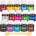 LEOBRO Fine Glitter Holographic Fine Glitter,15 Colors Extra Fine Resin Glitter, Craft Glitter for Jewelry Art Crafts, Christmas Glitter Cosmetic Glitter for Nail Body Face Hair