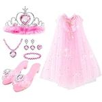 WTOR Girls Toys Princess Dress up Shoes Pretend Role Play Set Jewelry Boutique Plastic Accessory with Shoes (Cloak)