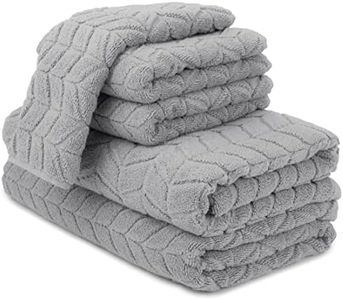 Ultra Soft & Stylish 700 GSM Luxury Bath Towels - 100% Zero-Twist, Long-Staple Cotton - Remarkably Absorbent & Quick Drying - 6 Piece Towel Set (Pewter Grey)