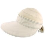 XIAOHAWANG Women Sun Visor Hats UPF 50+ Wide Brim Summer Caps UV Protection Ponytail Hat Detachable Beach Cap (A-beige, one size)