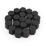 uxcell 20pcs 15mm Rubber Car Wheel Tire Tyre Nut Screw Lug Dust Cover Caps Hub Protector Black Universal Replacement