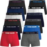 Pierre Calvini Mens Hipster Boxer Shorts (12-Pack) - Breathable, Moisture Wicking, Soft Cotton Mens Boxers - Fitted Mens Underwear - Comfortable Boxers for Men - Mens Boxers Shorts Multipack