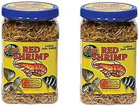 (2 Pack) Zoo Med Large Sun-dried Red Shrimp 10oz Each