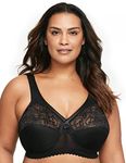 Glamorise Women's Magic Lift Full-Figure Support Bra, Black, 36F