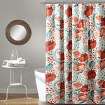 Lush Decor, Multi Poppy Garden Shower Curtain, 72" x 72", 72" x 72