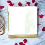 Pooja Cloth for Mandir || Pooja Altar Cloth || Pooja Satin Altar Cloth || Mandir Decoration Pooja Cloth White (1 Mtr)