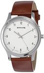 Sonata Titan Quartz Analog White Dial Leather Strap Watch for Men-Ns7135Sl03