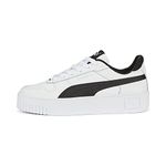 Puma Women Carina Street Sneakers, Puma White-Puma Black-Puma Silver, 4 UK