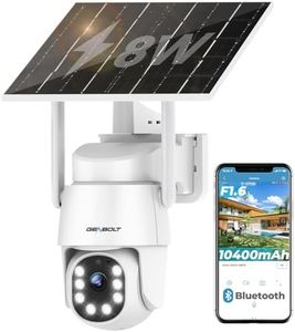 GENBOLT 2K AOV WiFi Solar Security Camera Outdoor Wireless, 24/7 Recording Home Surveillance IP Camera PTZ with 90FT AI Detection, 8W 10400mAh Battery Powered CCTV Camera [2.4&5GHz Wi-Fi]