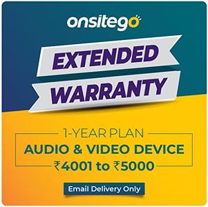 Onsitego 1 Year Extended Warranty for Audio & Video Devices from Rs. 4001-5000 (Email Delivery - No Physical Kit)