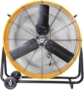 iLiving 36 Inches 16000 CFM Heavy Duty High Velocity Barrel Floor Drum Fan with DC Brushless Motor, Stepless Speed Adjustment for Workshop, Garage, Commercial or Industrial, UL Safety Listed