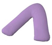 Amigozone Plain Polycotton Back & Neck Support V Shaped Pillowcase Orthopedic/Pregnency/Nursing Pillow Case (Lilac)