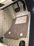 SINEX Premium 7D car mat Honda City (2014-2023) Luxury Leather Double Car Floor Mat Complete Set || 100% Waterproof and Washable Color : Beige