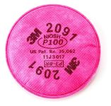 3M 2091 P100 FILTERS for MASKS- 1 PAIR