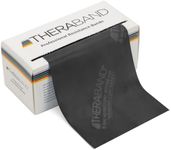 TheraBand Resistance Bands, 5.5m Roll Professional Latex Elastic Band For Upper & Lower Body, Core Exercise, Physical Therapy, Pilates, Home Workouts, Rehab, Black, Special Heavy, Advanced Level 6