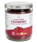 LOOV Organic Wild Cranberry Powder (Pomace Powder), 100 g, High in Antioxidants and Phytonutrients, Made from Berry Skins and Seeds Only, no Added Sugar, Wild-Crafted from Nordic Forests