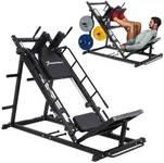 RUNFREELY 14-guade Steel Leg Press Hack Squat Machine for Home Gym, 4-in-1 Dual Frame Leg Machine Workout Equipment for Men and Women, Targeting Quads, Hams, Glutes, and Calves