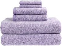 Everplush Diamond Jacquard 6 Pieces Bath Sheet Set, Lavender