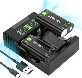 Controller Charging Station Compatible for Xbox Series X|S/Xbox One Controller, 2x2500mAh Rechargeable Battery Pack for Xbox Controller Charger Station