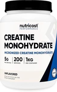 Nutricost Creatine Monohydrate Micronized Powder (1 KG) - Pure Creatine Monohydrate