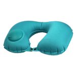 Automatic Air Inflatable U-Shape Travel Pillow, Inflatable Travel Neck Pillow U-Shape Headrest Support for Office Train Car Airplane Neck Pillow (Turquois)